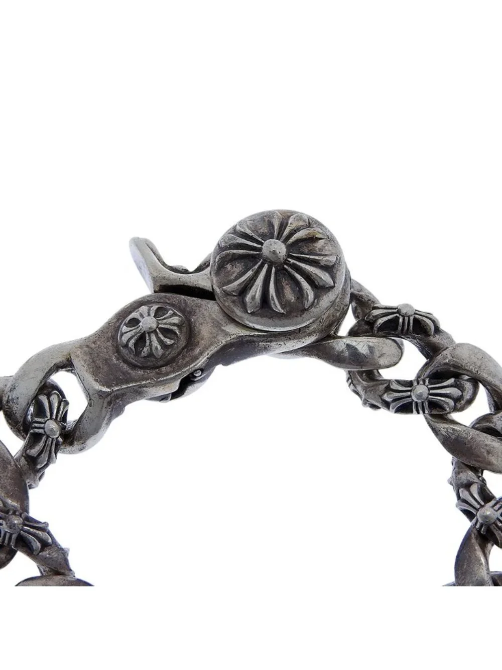 Chrome Hearts Fancy Chain Lnk 925 Sterling Silver Bracelet